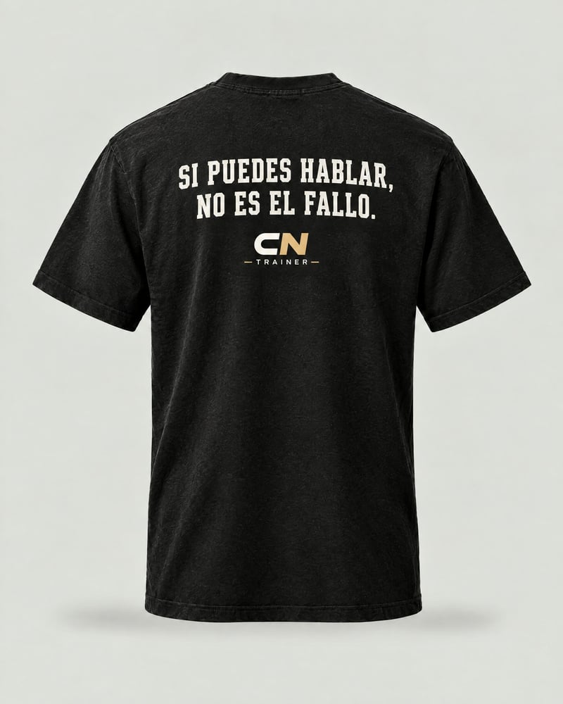 Camiseta «Al fallo», color negro, espalda