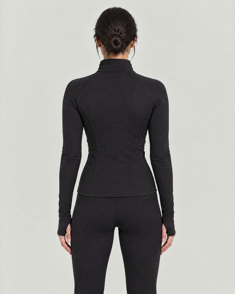 Chaqueta ajustada con cremallera, espalda