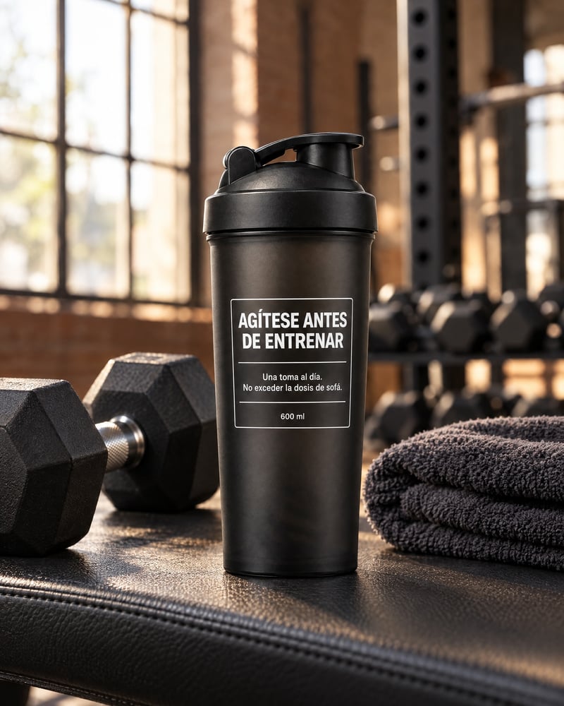 Shaker «Agítese antes de entrenar», en la sala