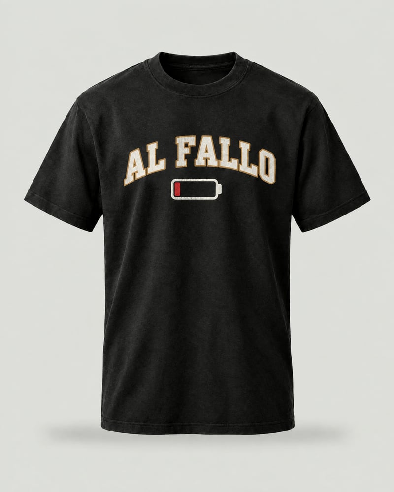 Camiseta «Al fallo», color negro, delante