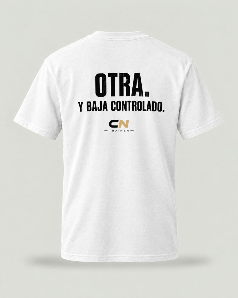 Camiseta «Esa no cuenta», color blanco, espalda