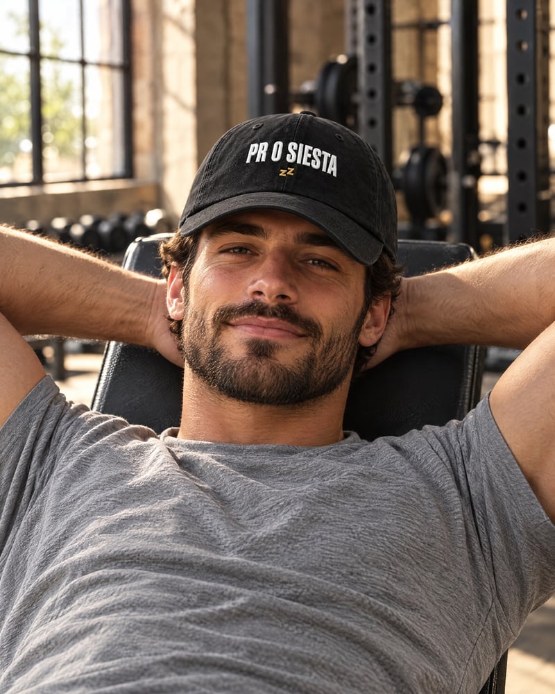 Gorra «PR o siesta», puesta