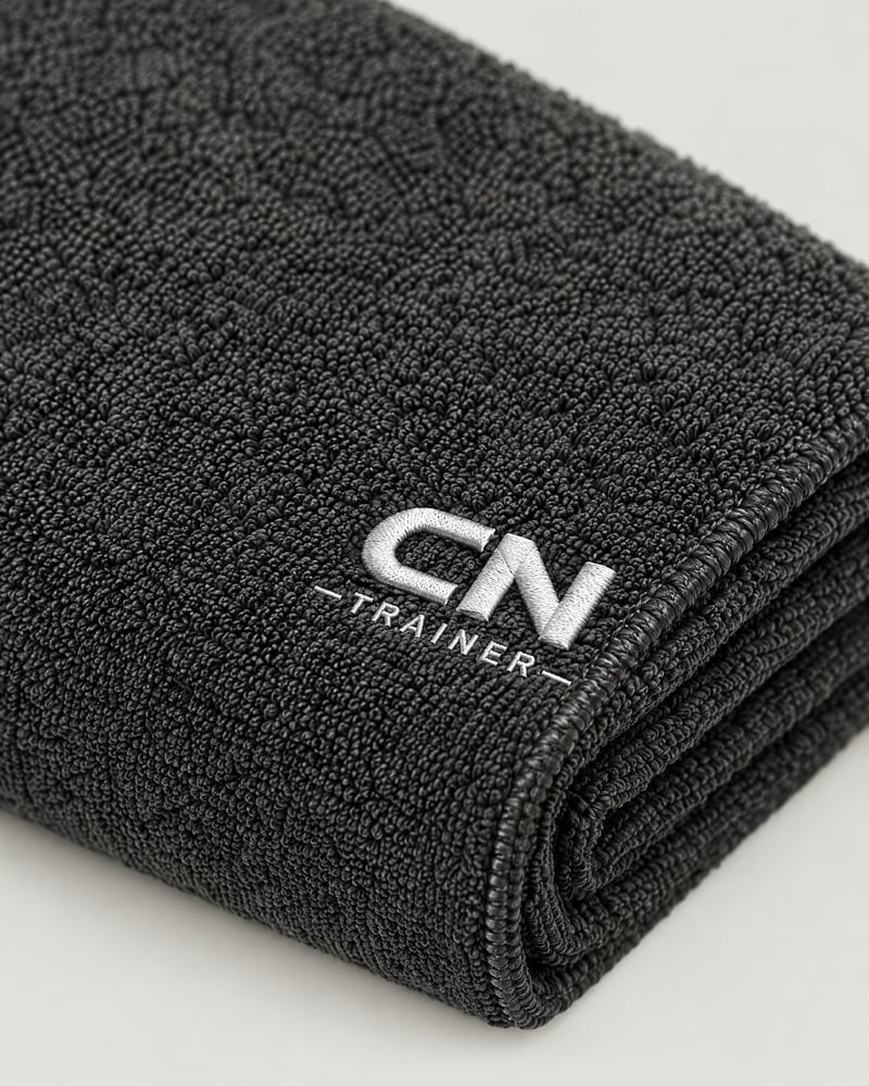 Toalla CN, detalle del estampado
