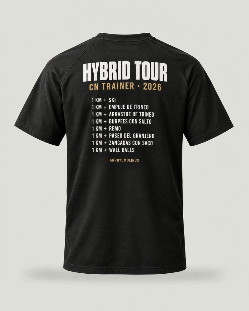 Camiseta técnica «Hybrid Tour», color negro, espalda
