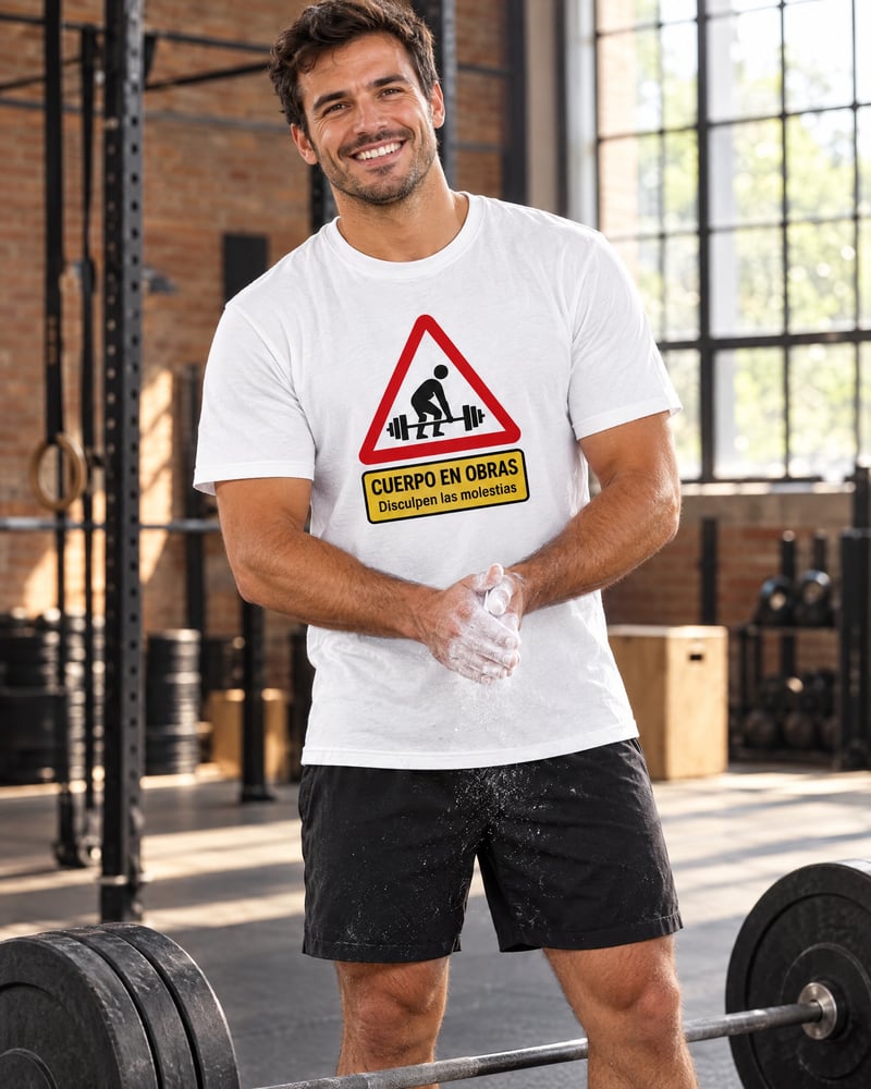 Camiseta «Cuerpo en obras», puesta