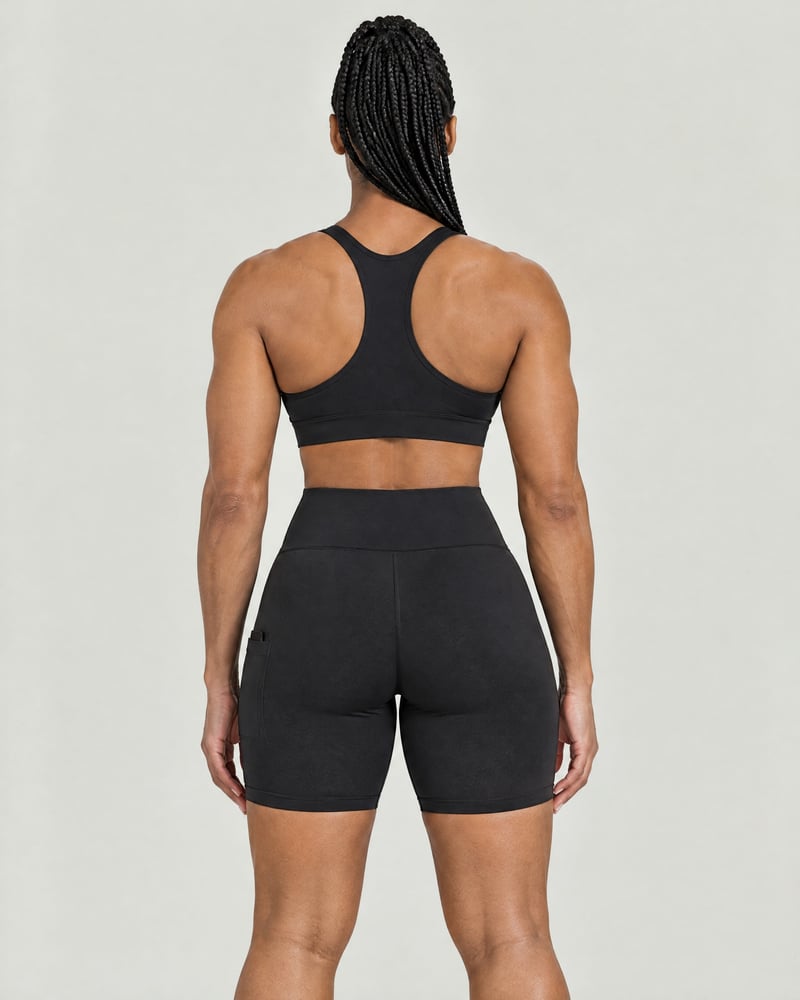 Pantalón corto ciclista, espalda